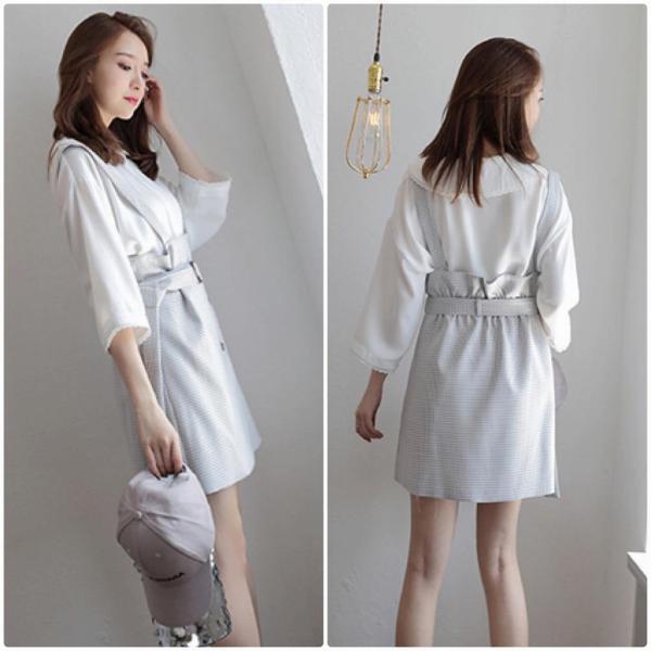 レディース ブラウス シャツ 七分袖 レース スカラップ 春 夏 トップス カジュアル キュート 可愛い フェミニン きれいめ 上品 エレガント おしゃれ お出かけ オフィス デート デイリー ホワイト ブラウン フリーサイズ 送料無料