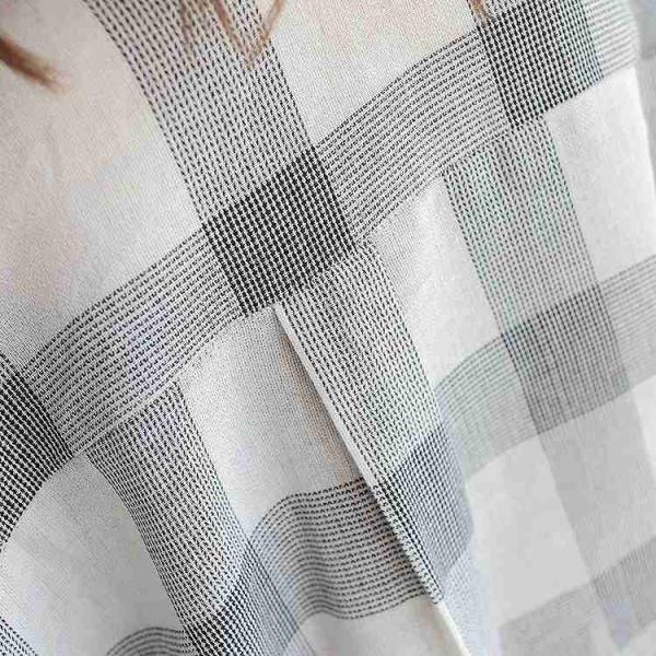 レディース　トップス　シフォン　シャツ　ブラウス　ゆったり　チェック　夏　カジュアル　大人可愛い　ラフスタイル　フェミニン　オフィス　お出かけ　デート　デイリー　ホワイト　フリーサイズ　送料無料