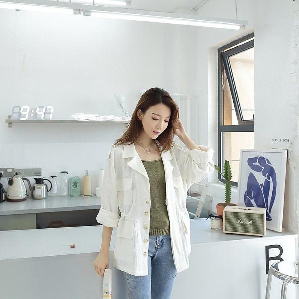 レディース　トップス　シフォン　シャツ　ジャケット　オープンカラー　長袖　無地　カジュアル　大人可愛い　フェミニン　オフィス　お出かけ　デート　デイリー　ホワイト　フリーサイズ　送料無料