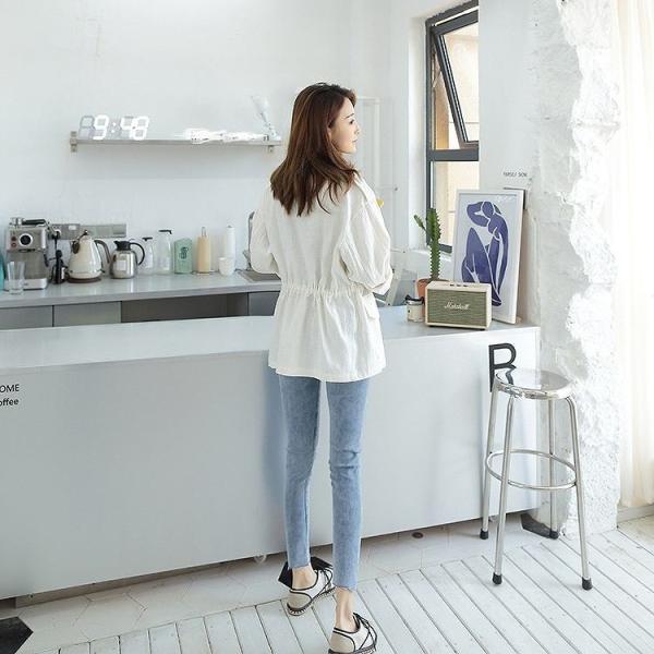 レディース　トップス　シフォン　シャツ　ジャケット　オープンカラー　長袖　無地　カジュアル　大人可愛い　フェミニン　オフィス　お出かけ　デート　デイリー　ホワイト　フリーサイズ　送料無料