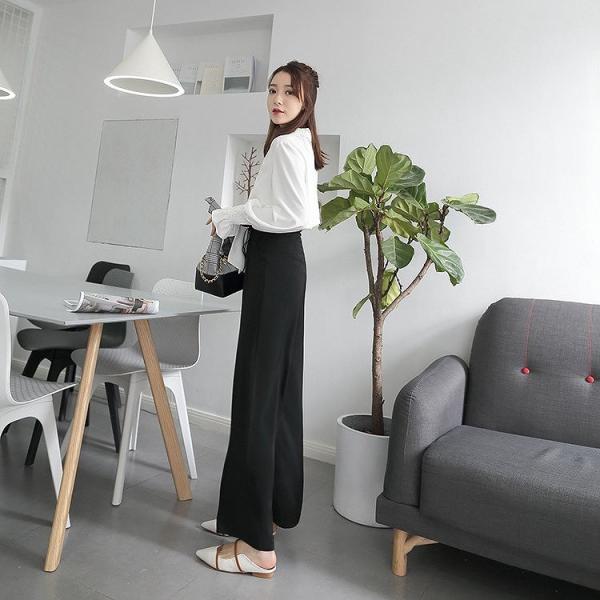 レディース　ボトムス　ワイド　ジョガーパンツ　ロングパンツ　カジュアル　大人可愛い　エレガント　フェミニン　オフィス　お出かけ　デート　デイリー　ブラック　S　M　L　送料無料