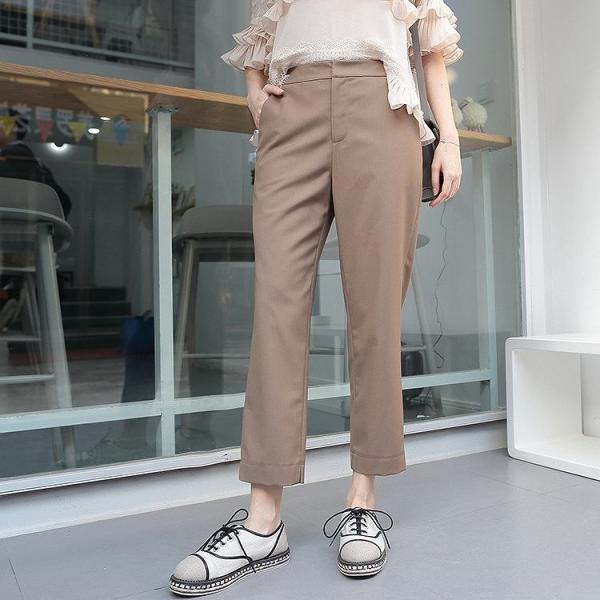 レディース　ボトムス　パンツ　8分丈　ストレート　無地　夏　カジュアル　大人可愛い　エレガント　フェミニン　オフィス　お出かけ　デート　デイリー　ベージュ　S　M　L　送料無料