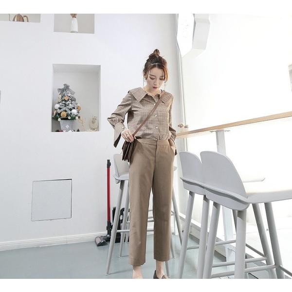 レディース　ボトムス　パンツ　8分丈　ストレート　無地　夏　カジュアル　大人可愛い　エレガント　フェミニン　オフィス　お出かけ　デート　デイリー　ベージュ　S　M　L　送料無料