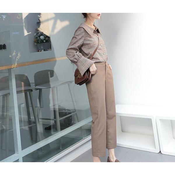 レディース　ボトムス　パンツ　8分丈　ストレート　無地　夏　カジュアル　大人可愛い　エレガント　フェミニン　オフィス　お出かけ　デート　デイリー　ベージュ　S　M　L　送料無料