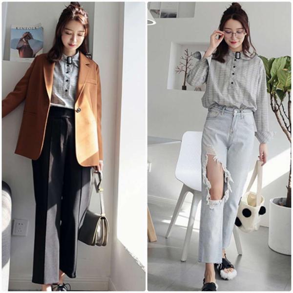 レディース　ブラウス　シャツ　長袖　チェック柄　スリム　首元リボン　トップス　カジュアル　キュート　可愛い　フェミニン　きれいめ　上品　エレガント　おしゃれ　お出かけ　オフィス　デート　デイリー　S　M　サイズ　送料無料