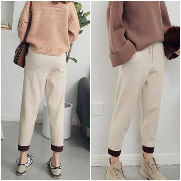 レディース　半端丈　クロップドパンツ　シンプル　ボトムス　ハイウエスト　カジュアル　キュート　可愛い　フェミニン　きれいめ　エレガント　おしゃれ　お出かけ　オフィス　デイリー　普段着　ベージュ　フリーサイズ　送料無料