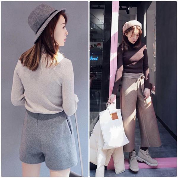 レディース　ハイネック　ニット　セーター　カットソー　スリム　タイト　長袖　シンプル　トップス　カジュアル　キュート　大人　可愛い　フェミニン　おしゃれ　お出かけ　オフィス　デイリー　普段着　グレー　フリーサイズ　ワンサイズ　送料無料