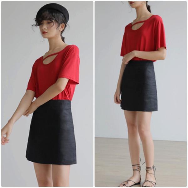 レディース　Tシャツ　シンプル　半袖　無地　カットソー　夏　春　トップス　カジュアル　キュート　大人　可愛い　フェミニン　おしゃれ　お出かけ　普段着　デイリー　ブラック　レッド　ホワイト　ブルー　フリーサイズ　ワンサイズ　送料無料
