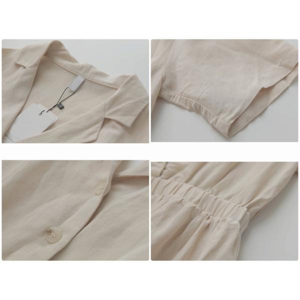 レディース　ワンピース　シャツワンピ　無地　シンプル　半袖　ハイウエスト　スカート　カジュアル　キュート　可愛い　フェミニン　きれいめ　上品　エレガント　おしゃれ　お出かけ　お呼ばれ　レッド　ブルー　ベージュ　フリーサイズ　ワンサイズ　送料無料