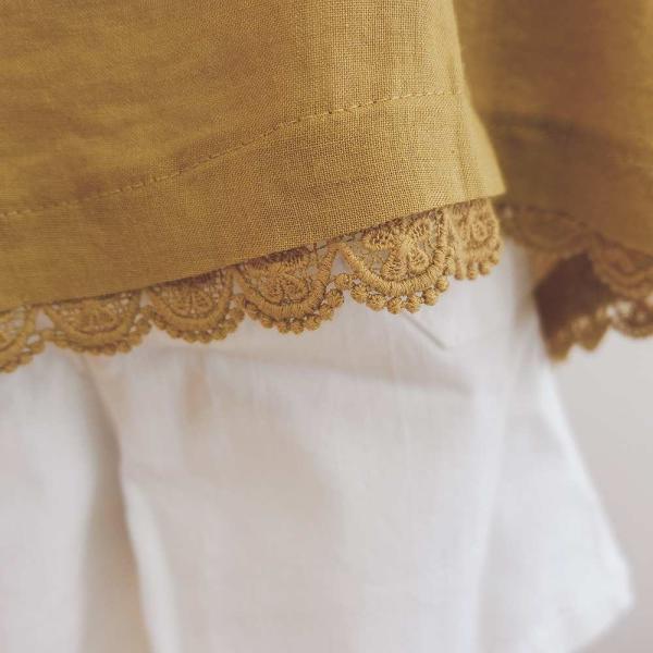 レディース　リネン　ブラウス　シャツ　シンプル　無地　五分袖　トップス　カジュアル　キュート　可愛い　フェミニン　きれいめ　上品　エレガント　おしゃれ　お出かけ　オフィス　デート　デイリー　ホワイト　ネイビー　イエロー　フリーサイズ　送料無料