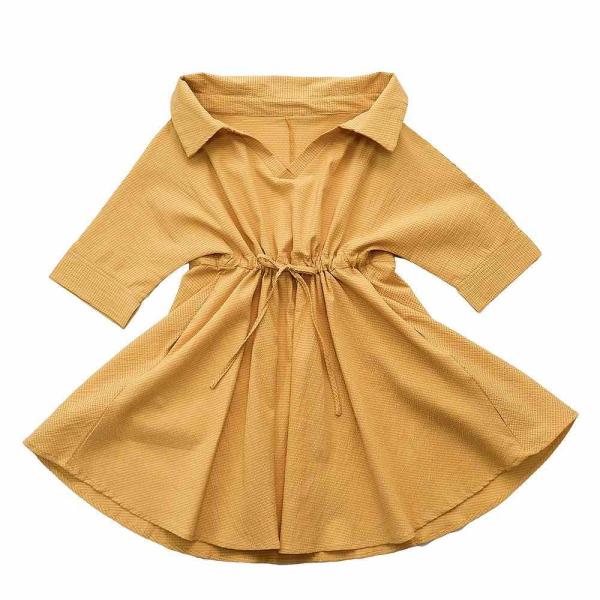 レディース　ワンピース　シャツワンピ　Vネック　腰紐　ミニ丈　半袖　ハイウエスト　スカート　カジュアル　キュート　可愛い　フェミニン　きれいめ　上品　エレガント　おしゃれ　お出かけ　お呼ばれ　ホワイト　イエロー　フリーサイズ　ワンサイズ　送料無料