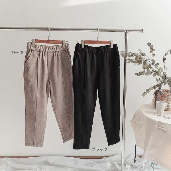 レディース　ハイウエスト　クロップドパンツ　半端丈　シンプル　ゆったり　ボトムス　カジュアル　キュート　可愛い　フェミニン　きれいめ　エレガント　おしゃれ　お出かけ　オフィス　デイリー　普段着　ブラック　カーキ　S　M　サイズ　送料無料