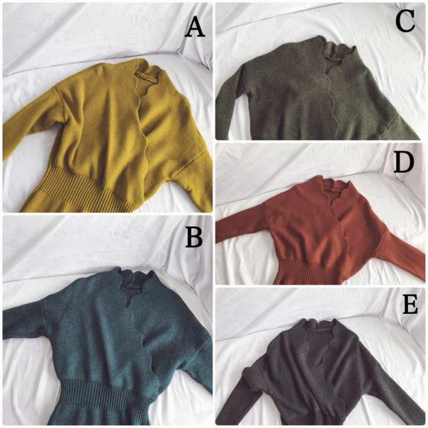 レディース　カシミヤ　ワンピース　ニットワンピ　ハイウエスト　ミディ丈　長袖　スカート　カジュアル　キュート　可愛い　フェミニン　きれいめ　上品　エレガント　おしゃれ　お出かけ　お呼ばれ　ブルー　イエロー　ブラウン　ブラック　グリーン　送料無料