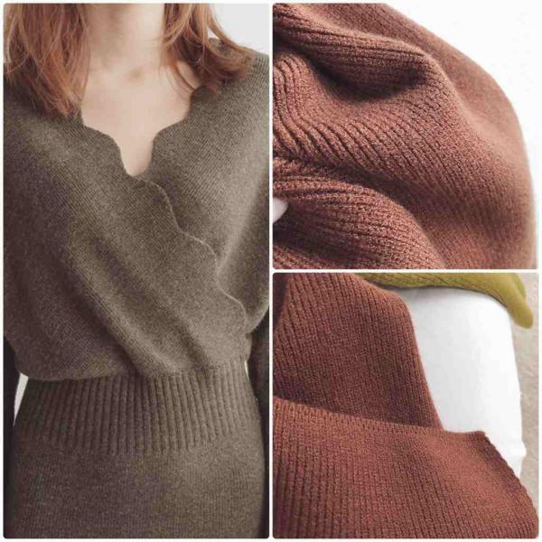 レディース　カシミヤ　ワンピース　ニットワンピ　ハイウエスト　ミディ丈　長袖　スカート　カジュアル　キュート　可愛い　フェミニン　きれいめ　上品　エレガント　おしゃれ　お出かけ　お呼ばれ　ブルー　イエロー　ブラウン　ブラック　グリーン　送料無料