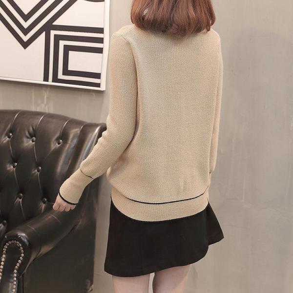 レディース　Vネック　ニット　セーター　プルオーバー　カットソー　長袖　シンプル　トップス　カジュアル　キュート　大人　可愛い　フェミニン　おしゃれ　お出かけ　オフィス　デイリー　普段着　ベージュ　ブラウン　ホワイト　レッド　グリーン　ブラック　送料無料
