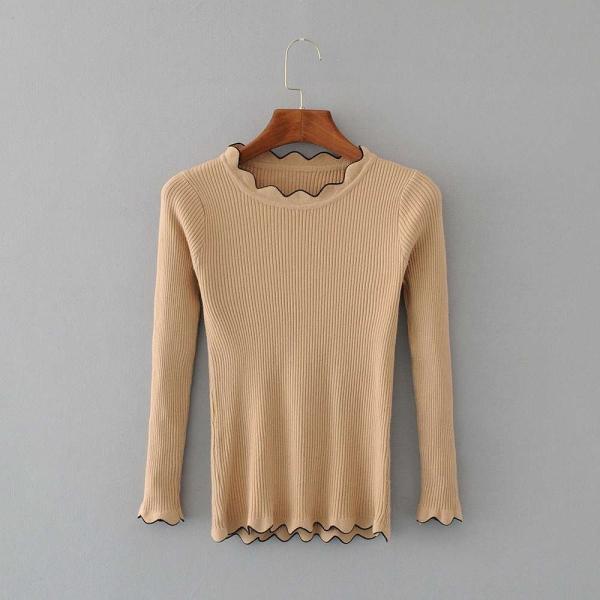 レディース　ニット　セーター　プルオーバー　カットソー　長袖　シンプル　トップス　カジュアル　キュート　大人　可愛い　フェミニン　おしゃれ　お出かけ　オフィス　デイリー　普段着　ホワイト　カーキ　グレー　ブラック　ピンク　フリーサイズ　送料無料