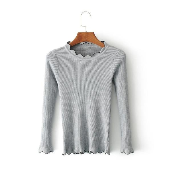 レディース　ニット　セーター　プルオーバー　カットソー　長袖　シンプル　トップス　カジュアル　キュート　大人　可愛い　フェミニン　おしゃれ　お出かけ　オフィス　デイリー　普段着　ホワイト　カーキ　グレー　ブラック　ピンク　フリーサイズ　送料無料