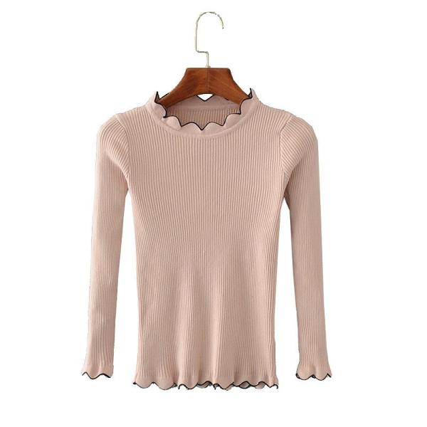 レディース　ニット　セーター　プルオーバー　カットソー　長袖　シンプル　トップス　カジュアル　キュート　大人　可愛い　フェミニン　おしゃれ　お出かけ　オフィス　デイリー　普段着　ホワイト　カーキ　グレー　ブラック　ピンク　フリーサイズ　送料無料