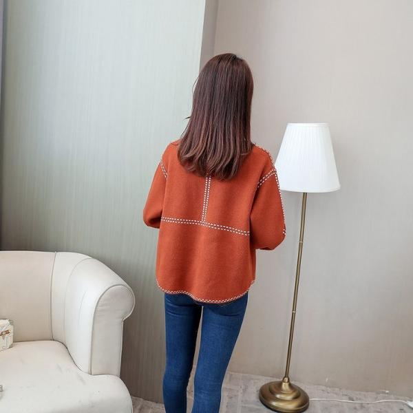 レディース　カーディガン　ニット　セーター　羽織　長袖　ライン　シンプル　トップス　カジュアル　キュート　大人　可愛い　フェミニン　おしゃれ　お出かけ　オフィス　デイリー　普段着　ブラック　グレー　ブラウン　　フリーサイズ　ワンサイズ　送料無料