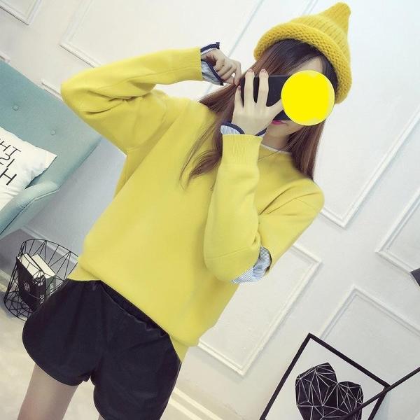 レディース　ニット　セーター　カットソー　長袖　シンプル　トップス　カジュアル　キュート　大人　可愛い　フェミニン　おしゃれ　お出かけ　オフィス　デイリー　普段着　イエロー　ブラウン　ブルー　ブラック　ピンク　フリーサイズ　送料無料