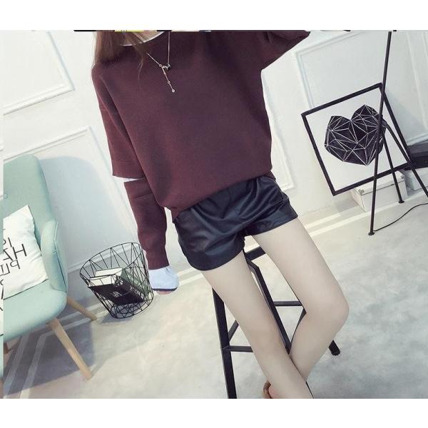 レディース　ニット　セーター　カットソー　長袖　シンプル　トップス　カジュアル　キュート　大人　可愛い　フェミニン　おしゃれ　お出かけ　オフィス　デイリー　普段着　イエロー　ブラウン　ブルー　ブラック　ピンク　フリーサイズ　送料無料