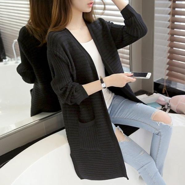 レディース　カーディガン　ニット　セーター　羽織　長袖　無地　シンプル　トップス　カジュアル　キュート　大人　可愛い　フェミニン　おしゃれ　お出かけ　オフィス　デイリー　普段着　オフホワイト　ライトブルー　ピンク　ブラック　グレー　フリーサイズ　送料無料