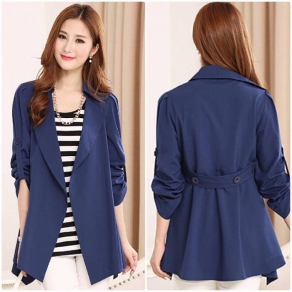 レディース　トレンチコート　ジャケット　薄手　アウター　カジュアル　長袖　キュート　大人　可愛い　フェミニン　きれいめ　エレガント　おしゃれ　お出かけ　お呼ばれ　デイリー　オフィス　普段着　グリーン　ブラック　ネイビー　大きいサイズ　送料無料