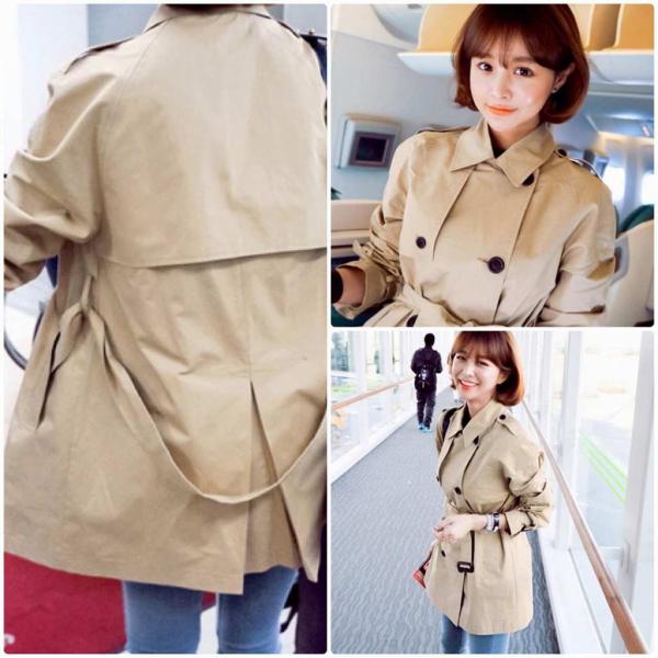 レディース　トレンチコート　ジャケット　アウター　ダブルブレスト　カジュアル　長袖　キュート　大人　可愛い　フェミニン　きれいめ　エレガント　おしゃれ　お出かけ　お呼ばれ　デイリー　オフィス　普段着　カーキ　S　M　L　XL　サイズ　送料無料