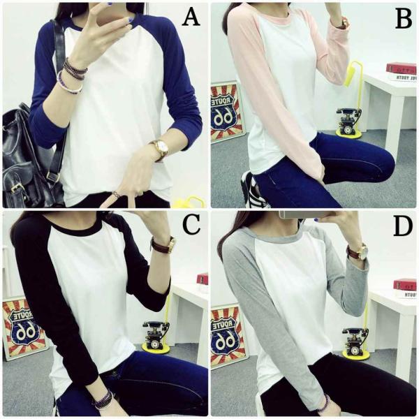 レディース　Tシャツ　長袖　ラグランスリーブ　ロングTシャツ　ロンT　トップス　カジュアル　キュート　大人　可愛い　フェミニン　おしゃれ　お出かけ　普段着　デイリー　ネイビー　グレー　ブラック　ピンク　M　L　XL　2XL　大きいサイズ　送料無料