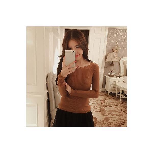 レディース　カットソー　長袖　タイト　スリム　無地　シンプル　トップス　カジュアル　キュート　大人　可愛い　フェミニン　おしゃれ　お出かけ　オフィス　デイリー　普段着　ホワイト　カーキ　ブラック　フリーサイズ　ワンサイズ　送料無料