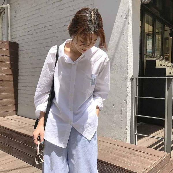 レディース　ブラウス　シャツ　無地　シンプル　長袖　トップス　秋　冬　カジュアル　キュート　可愛い　フェミニン　きれいめ　上品　エレガント　おしゃれ　お出かけ　オフィス　デート　デイリー　パープル　ブルー　ホワイト　イエロー　フリーサイズ　送料無料