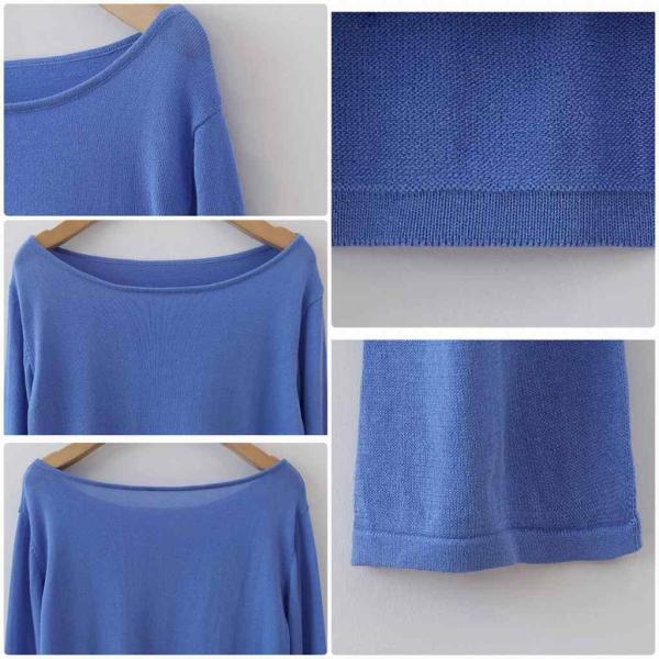 レディース　ニット　ラウンドネック　セーター　長袖　シンプル　ゆったり　オーバーサイズ　トップス　カジュアル　キュート　大人　可愛い　フェミニン　おしゃれ　お出かけ　オフィス　デイリー　普段着　グリーン　ブラック　ホワイト　ブルー　ベージュ　送料無料