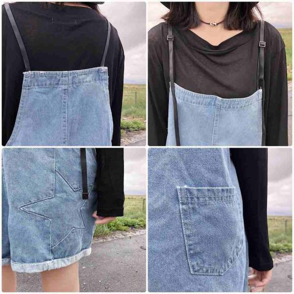 レディース　デニム　サロペット　ショートパンツ　短パン　オールインワン　オーバーオール　ボトムス　カジュアル　キュート　可愛い　フェミニン　おしゃれ　お出かけ　デイリー　普段着　春　夏　ブルー　S　M　L　サイズ　送料無料