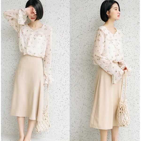 レディース　ボトムス　フレア　スカート　無地　ミモレ丈　エレガント　カジュアル　大人可愛い　フェミニン　オフィス　お出かけ　デート　デイリー　ホワイト　ブラック　S　M　L　送料無料