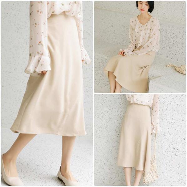 レディース　ボトムス　フレア　スカート　無地　ミモレ丈　エレガント　カジュアル　大人可愛い　フェミニン　オフィス　お出かけ　デート　デイリー　ホワイト　ブラック　S　M　L　送料無料