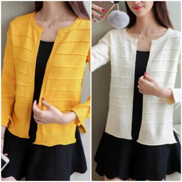 レディース　トップス　カーディガン　長袖　無地　カジュアル　大人可愛い　エレガント　フェミニン　オフィス　お出かけ　デート　デイリー　ピンク　イエロー　レッド　ホワイト　フリー　送料無料