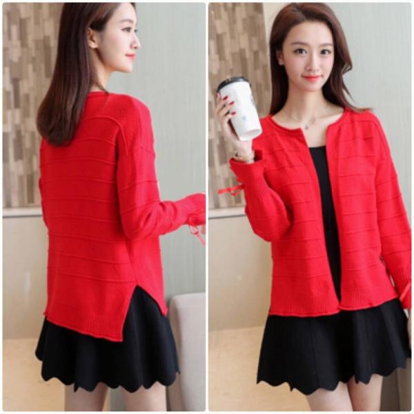 レディース　トップス　カーディガン　長袖　無地　カジュアル　大人可愛い　エレガント　フェミニン　オフィス　お出かけ　デート　デイリー　ピンク　イエロー　レッド　ホワイト　フリー　送料無料