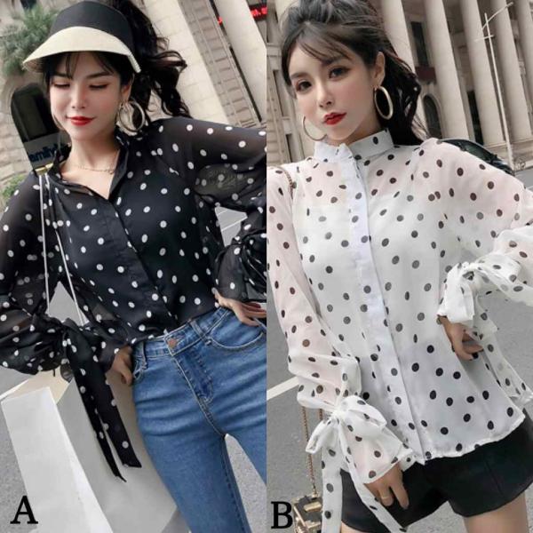 レディース　ブラウス　シャツ　長袖　キャンディスリーブ　ボリュームスリーブ　トップス　カジュアル　キュート　可愛い　フェミニン　きれいめ　上品　エレガント　おしゃれ　お出かけ　オフィス　デート　デイリー　ブラック　ホワイト　S　M　L　XL　サイズ　送料無料