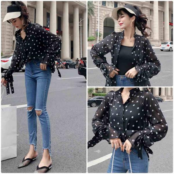 レディース　ブラウス　シャツ　長袖　キャンディスリーブ　ボリュームスリーブ　トップス　カジュアル　キュート　可愛い　フェミニン　きれいめ　上品　エレガント　おしゃれ　お出かけ　オフィス　デート　デイリー　ブラック　ホワイト　S　M　L　XL　サイズ　送料無料