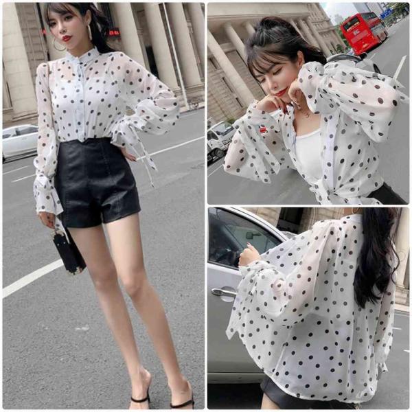レディース　ブラウス　シャツ　長袖　キャンディスリーブ　ボリュームスリーブ　トップス　カジュアル　キュート　可愛い　フェミニン　きれいめ　上品　エレガント　おしゃれ　お出かけ　オフィス　デート　デイリー　ブラック　ホワイト　S　M　L　XL　サイズ　送料無料