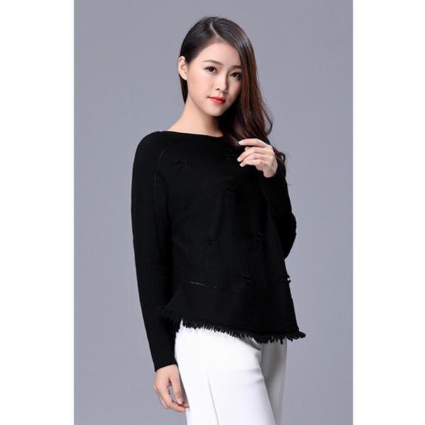 レディース セーター ニット クラッシュ加工 ダメージ加工 トップスホワイト グレー ブラック オリーブ ブラウン ホワイト フリーサイズ 送料無料