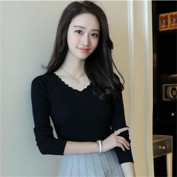 レディース トップス セーター ニット 長袖 無地 Vネック スリム カジュアル 大人 ホワイト グレー ブラック ピンク フリーサイズ 送料無料