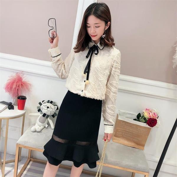 レディース ボトムス スカート ミディ丈 チューリップ 無地 エレガント カジュアル 大人可愛い ブラック フリーサイズ 送料無料