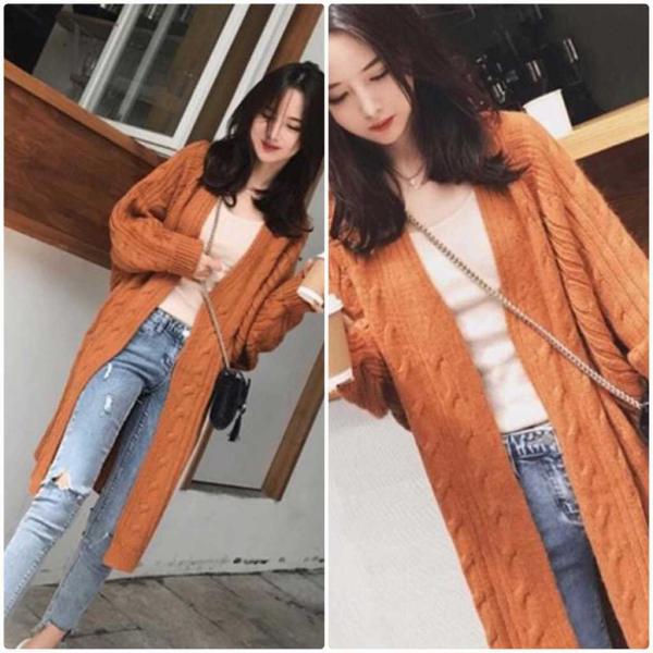 レディース カーディガン 厚手 ニット ジャケット アウター 羽織 長袖 トップス カーキ パープル ベージュ フリーサイズ ワンサイズ 送料無料