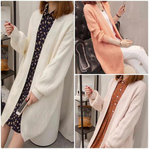 レディース カーディガン ニット ジャケット アウター 羽織 長袖 グリーン ベージュ ホワイト オレンジ フリーサイズ ワンサイズ 送料無料