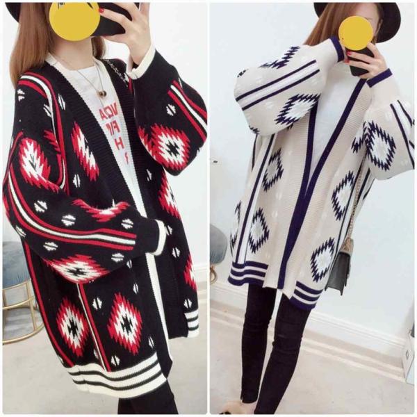 レディース カーディガン ニット ジャケット アウター 羽織 長袖 トップス ブラック レッド ホワイト フリーサイズ ワンサイズ 送料無料