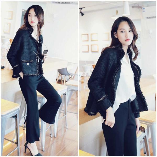 レディース ウール ジャケット コート アウター フォーマル 長袖 ブラック S M L サイズ 送料無料