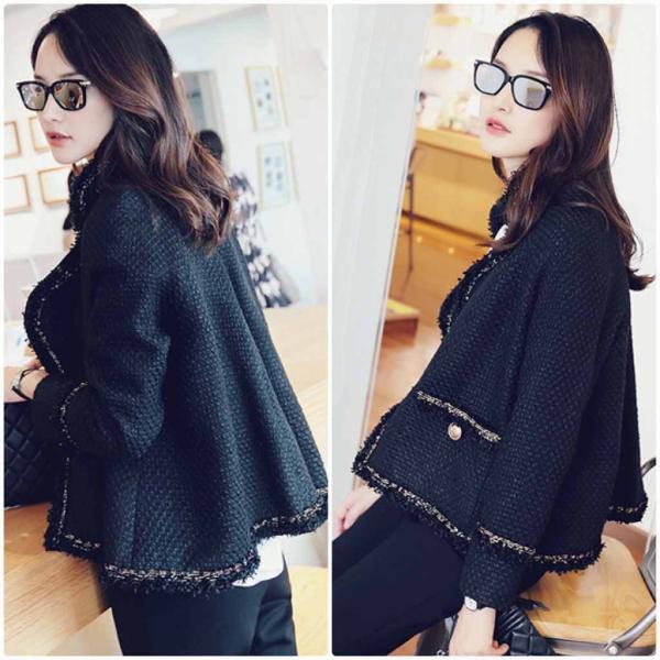 レディース ウール ジャケット コート アウター フォーマル 長袖 ブラック S M L サイズ 送料無料