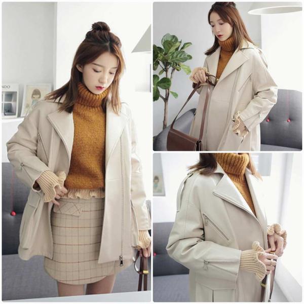 レディース ジャケット トレンチコート 腰紐 アウター 長袖 ベージュ S M サイズ 送料無料