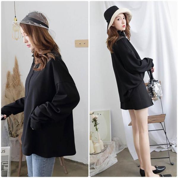 レディース ブラウス プルオーバー シャツ 長袖 オーバーサイズ ゆったり 透け素材 透け感 トップス ブラック フリーサイズ 送料無料